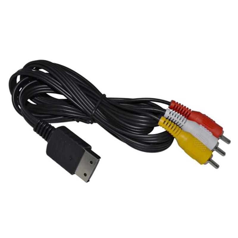 Cabo adaptador de áudio e vídeo Av composto de 1,8 m, cabo de jogo de plugue niquelado para Sega Dreamcast Rca Cord