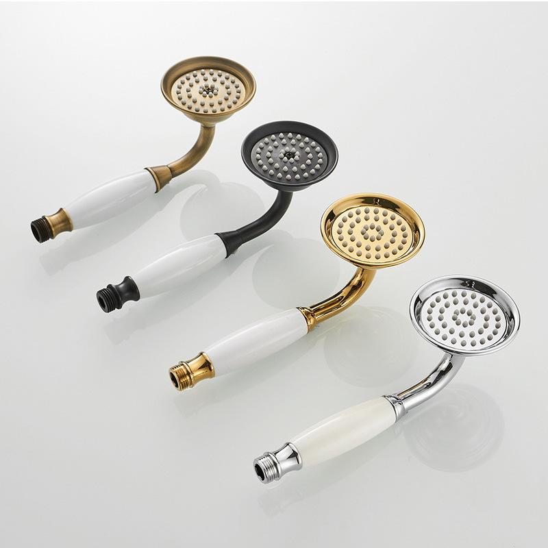 Doccetta Portatile da Bagno Oro/Antico/Cromo/Oro Rosa Supporto Doccetta Ceramica Bagno Rotonda Pioggia