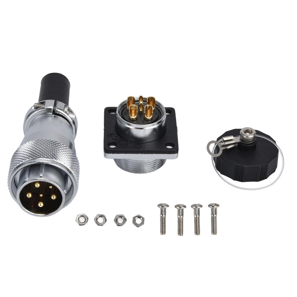 6 Pin Aviation Connector Zinc Alloy Waterproof WS20 Aviation Plug and Socket AC 500V