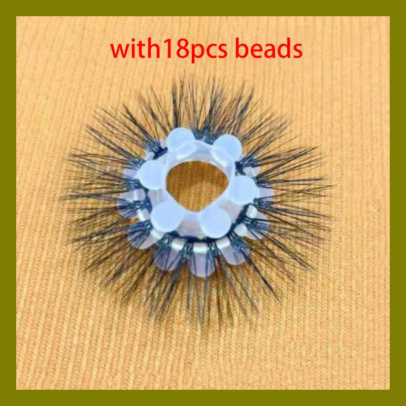 Silicone Beaded Cock Ring with Faux Fur Fringed Textured Delay Ring for Men Adult Sex Toys Couples Penis Ring