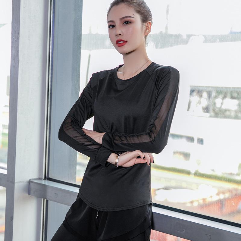 Women s Quick-Dry Long Sleeve Mesh Fitness Top S