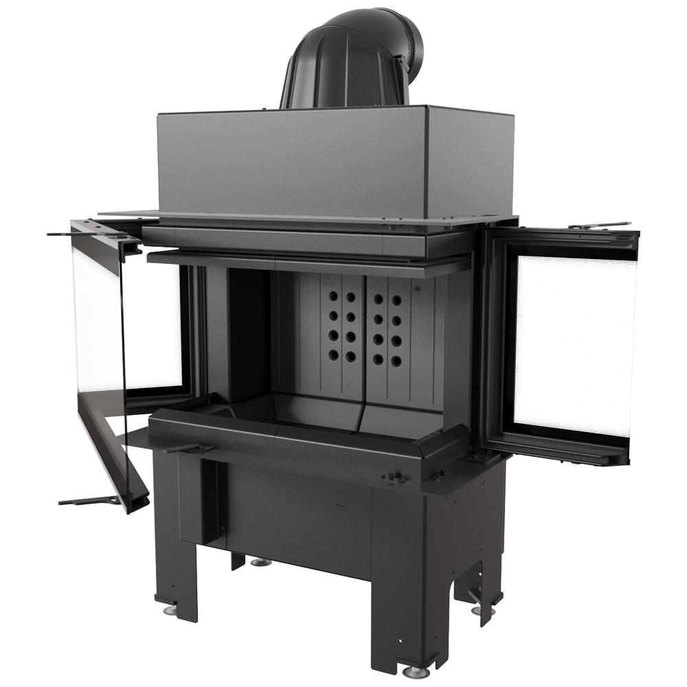 Steel fireplace KRATKI NBC 680/280 7 kW Ø 160 black thermotec