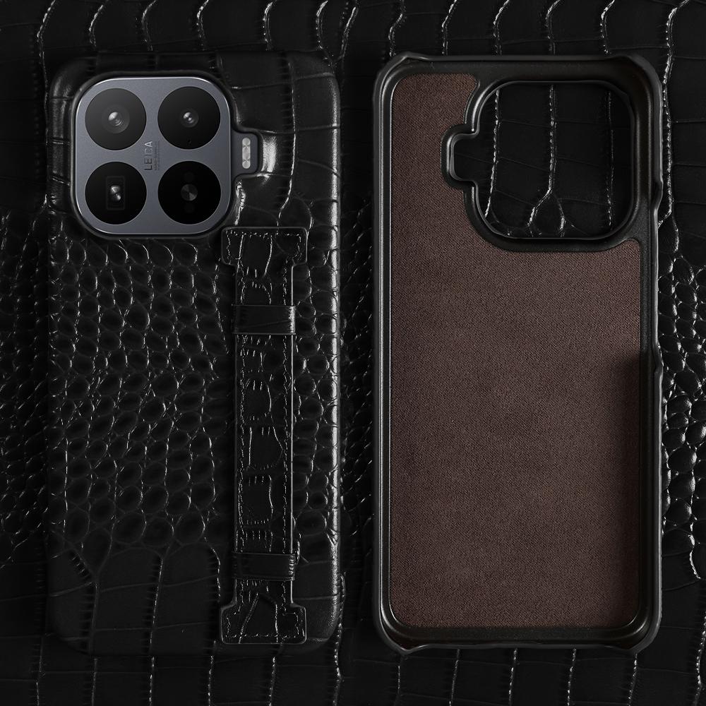 S řemínkem na zápěstí Luxusní pouzdro z pravé kůže pro Xiaomi 17T Pro 15 17 Ultra 15T 14T 13T 12S 15S Pro Vzor krokodýla Funda Para