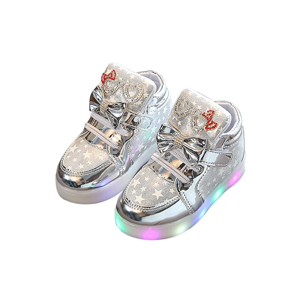 Newborn Baby Kids Girls Shoes  Skateboard Shoes Lighting Luminous Shoes