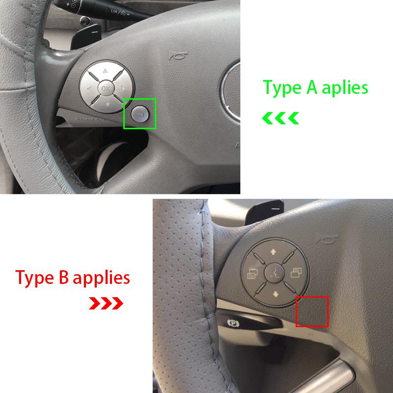 Pentru Mercedes Benz ECS GLK R ML GL CLS SLK Class W204 W212 ABS cromat Accesorii auto autocolante interioare pentru butoanele roții Capac