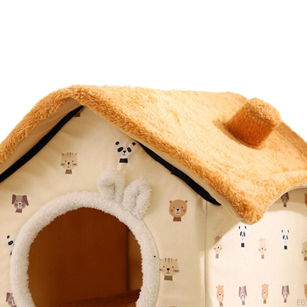 Cat Bed Cave for Indoor Use, Removable Zipper Design Pets