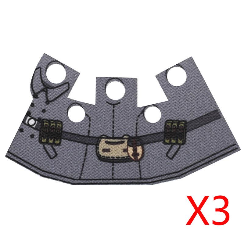 Military Building Blocks Accessories Military Backpack Color Printed Coat Camouflage Body Armor Gift Boy Toy Mini Bricks