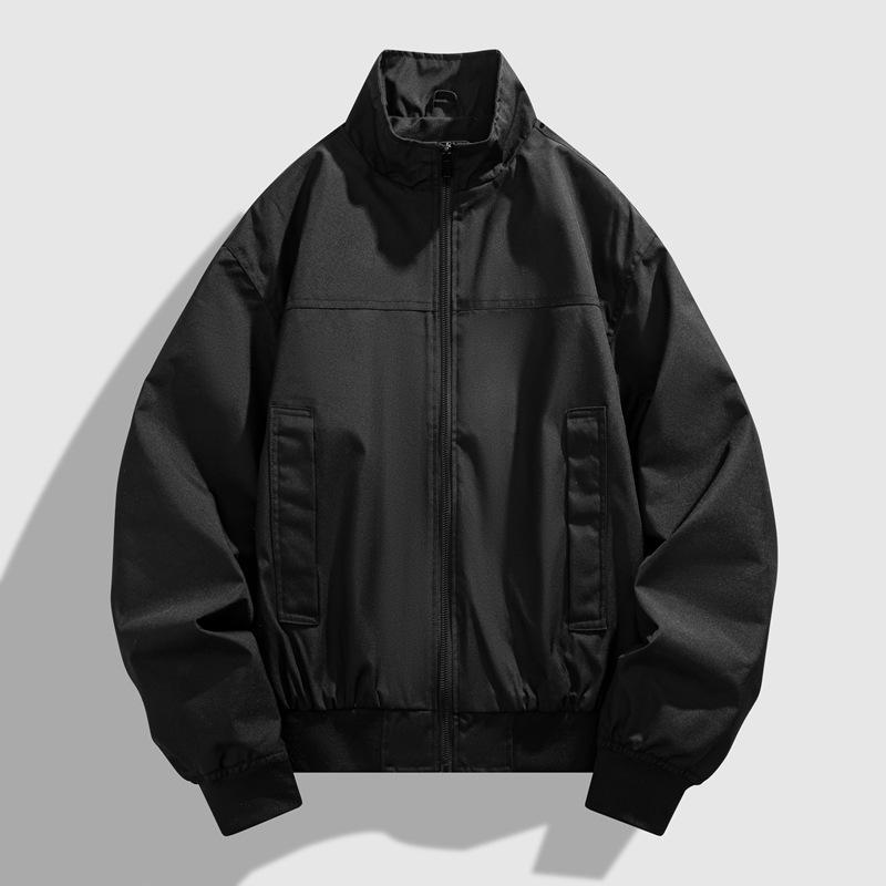 

Мужская весенне-осенняя куртка высокого класса в стиле хулигана, красивая куртка-инструмент, бейсбольная форма 3XL чёрный