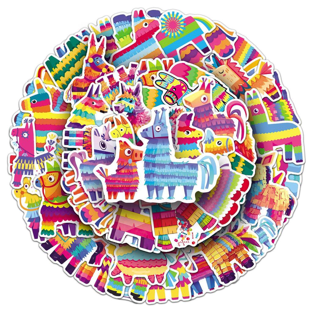 50 Sheets Festive Handicraft Stickers for Phone Cases & Power Banks