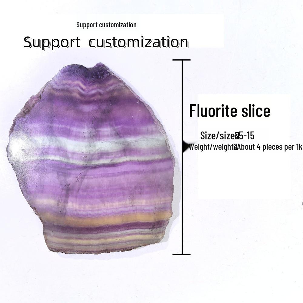 Полированный кристалл-сердце из радужного флюорита, украшение