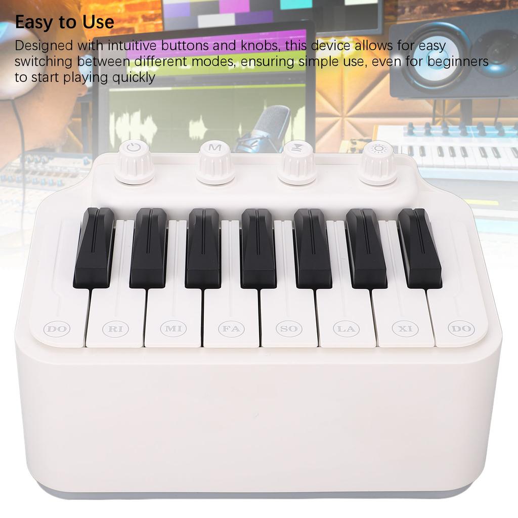Rechargeable Electronic Piano Drum - Portable BT Speaker with RGB Ambient Light, Fun Musical Instrument Toy for Kids & Family