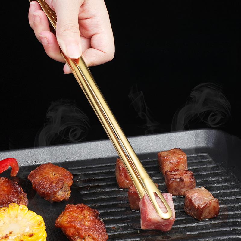 1PC 304 Stainless Steel Korean Barbecue Clip BBQ Food Clip Steak Buffet Food Clip