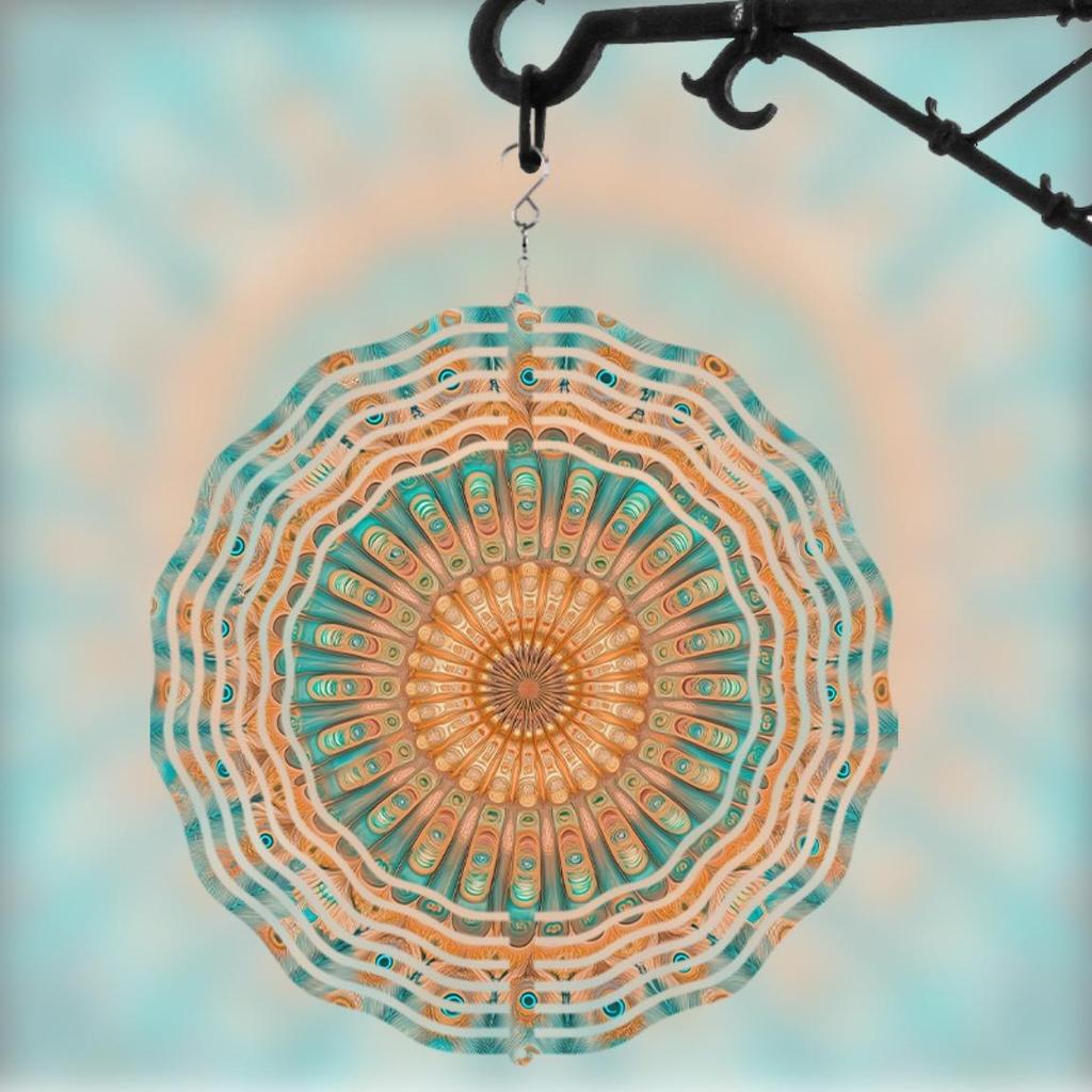 10 Zoll Hängendes Windspiel für Außendekoration 360-Grad-Haken-Design Elegante Balkon- und Hofkunst Geschenk für Frühling und Sommer