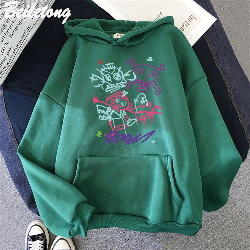 Arcane Jinx Hoodie Monkey Graffiti Style Nice Print Game Lovers Tops Streetwear Women_Men Sweatshirts Euro Size Pullovers Hooded