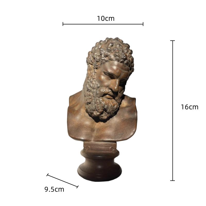 

Roman Art Sculpture Hercules Half-length Portrait Abstract Character Decorative Figurines Home Decoration Accessories