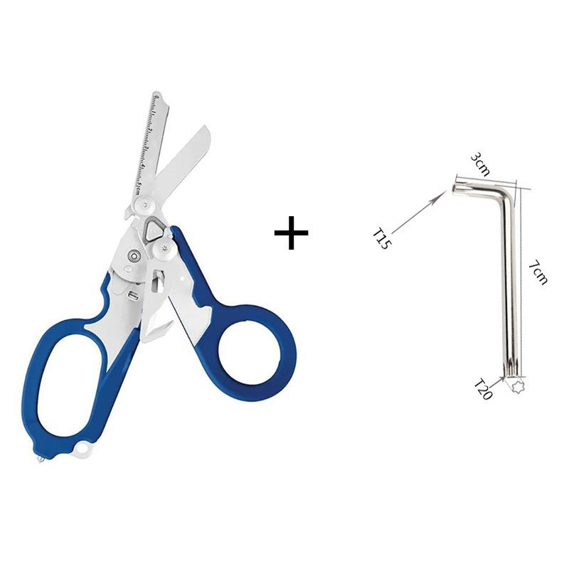 Tactical Medical Scissor Emergency Rescue Shear First Aid Kit Raptor Scissors Foldable Plier Outdoor Survival Edc Tool Gear
