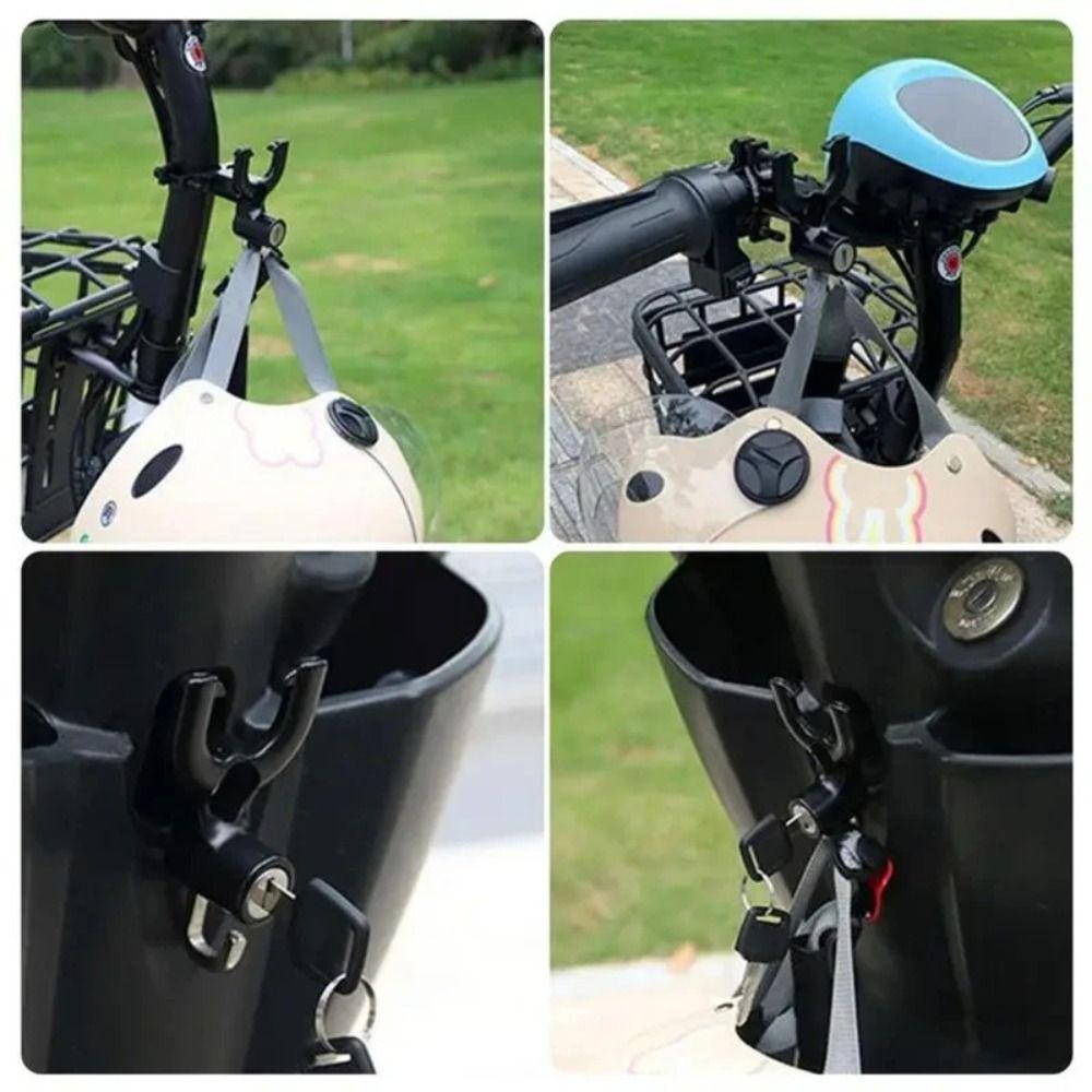 Security Bicycle Multi-Function Hook 2 In 1 Helmet Anti-theft Safety Lock Outdoor