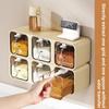 AOBT Wall-mounted Moisture-proof Seasoning Box for Home Kitchen with Condiment Bottles for Salt, MSG, and Other Condiments.