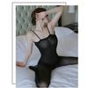 Sexy Lingerie Women's Suspender One-piece Stockings Sexy Transparent Temptation Open Stockings Onesie Hand-torn Onesie