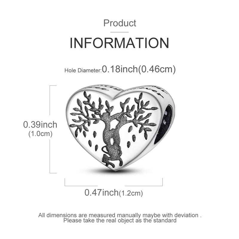 Copper Tree Of Life Charm Bead Fits Genuine Bracelets Necklaces Pendants Bead For Women Girl DoItYourself Gifts