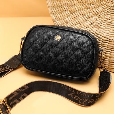 Leather Foreign Style Girl Trendy Rhombus Camera Bag Women'S Messenger Bag Fashion Shoulder Bag