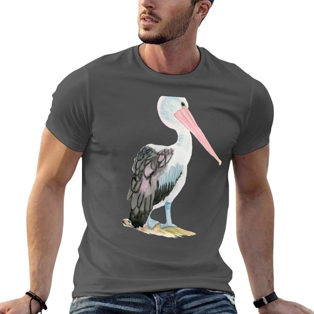 Watercolour Pelican by Love Stax TShirt Unisex T Shirt Cotton T Shirt for Unisex Percent Cotton T Shirts for Unisex Slim Fit Tshirt