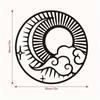 Metal Wall Art Sun Moon Stars Hooks Outdoor Garden Decor Gift