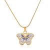 Glossy Butterfly Motifs Necklace Sturdy Stainless Steel Design Seamlessly Transitions From Office To Party