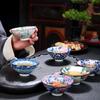 1PCS Blue and White Porcelain Cone Teacup Anti Scaling Hand-Painted Ceramic Tea Bowl Travel Meditation Cup Chinese Tea set 70ml