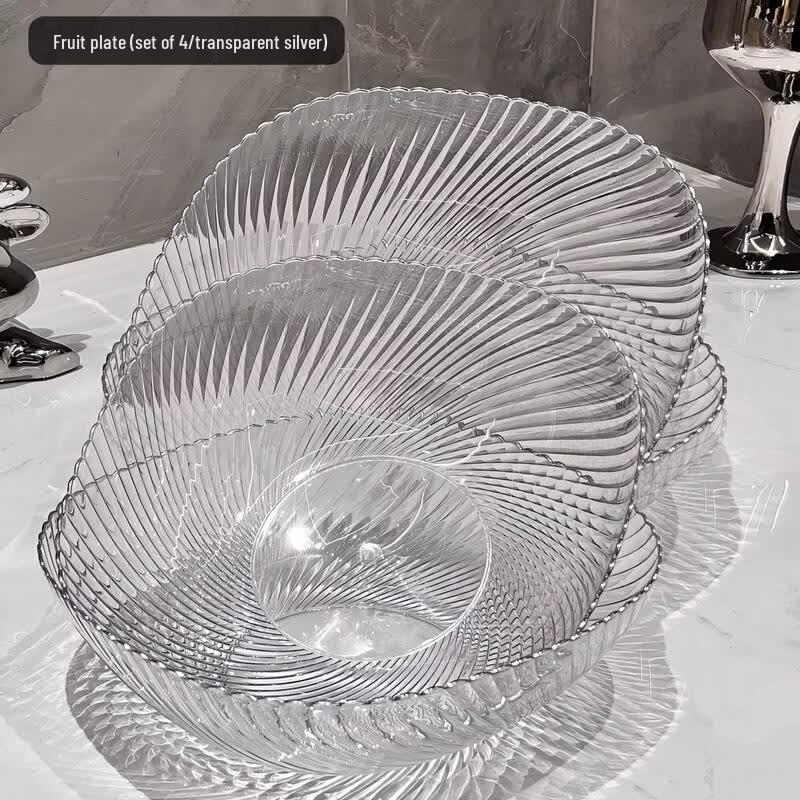 Qiwei Korean Style Light Luxury Plastic Fruit Bowl