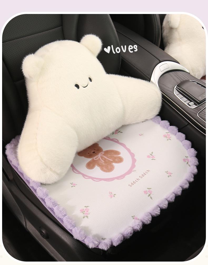 Four Seasons Cartoon Cute Goddess Bear Car Seat Cushion for Toyota Corolla, RAV4, bZ3, and bZ4X