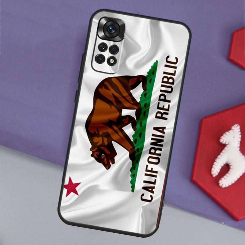 California Flag Funda For Xiaomi Redmi Note 14 13 12 11 Pro 9 10 9S 10S 11S 12S Redmi 14C 10C 12C 13C Case