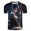 Men's 3D Printed T-shirt Japanese Folk Beautiful Women Hip-hop Style Breathable Light Crew Neck Top Unisex Casual Summer Style