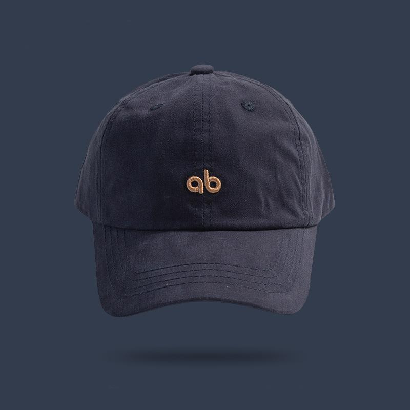 

High-quality ab letter embroidered baseball cap for children, small and versatile, wide-brimmed sunshade for boys, peaked cap for couples Adjustable