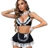 European & American Sexy Lingerie Set: Women's Multi-Piece Maid Role-Play Outfit