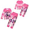 19768 Ensemble Pyjama Vêtements de Nuit Filles Enfants Lily Lovebraids Impression Manches Longues Haut Pantalon