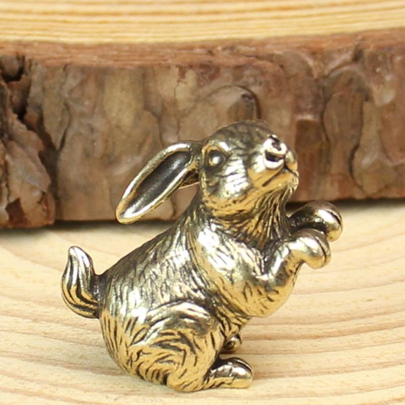 Brass Zodiac Miniature Animal Ornaments Figurines Vintage Desk Decoration Home Office Decoration Copper Statue Decor Crafts