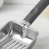 Stainless Steel Litter Scoop Slotted Design Long Handle Feline Litter Scoop Feline Poop Scooper Easy to Clean