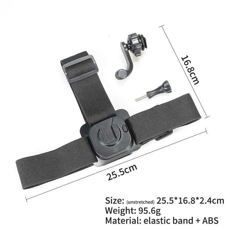 For Action Camera Headband Three-strip Glue Fixed Headband Gopro DJI Quick-release 360-degree Anti-slip Headband