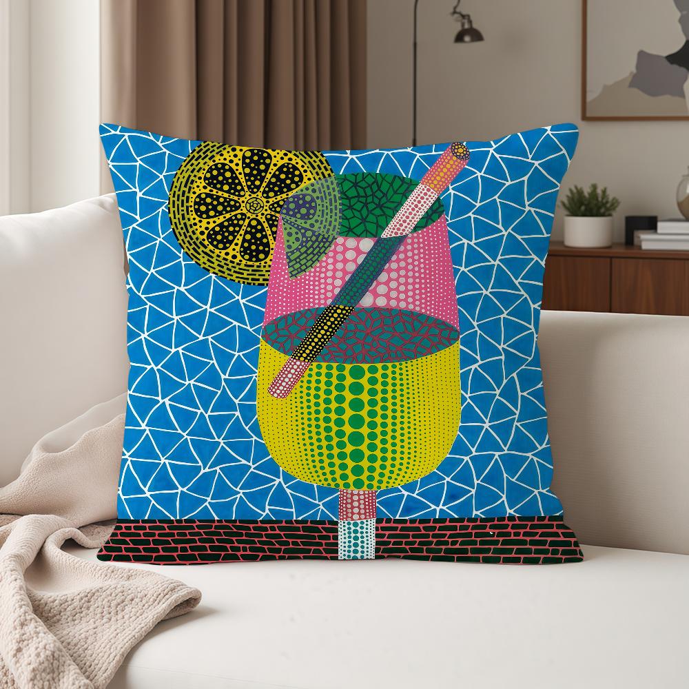 Japanese Artist Y-yayoi Kusama Pillow Case Suitable For Bedrooms Living Rooms Cars Home Decoration