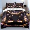 Adorable Fantasy Cat Night Decor Exquisite Three-Piece Bedding Set Gift For Kids And Adults