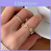 Bague ouverte réglable tendance coréenne Luxe avec zircone éblouissante pour femmes