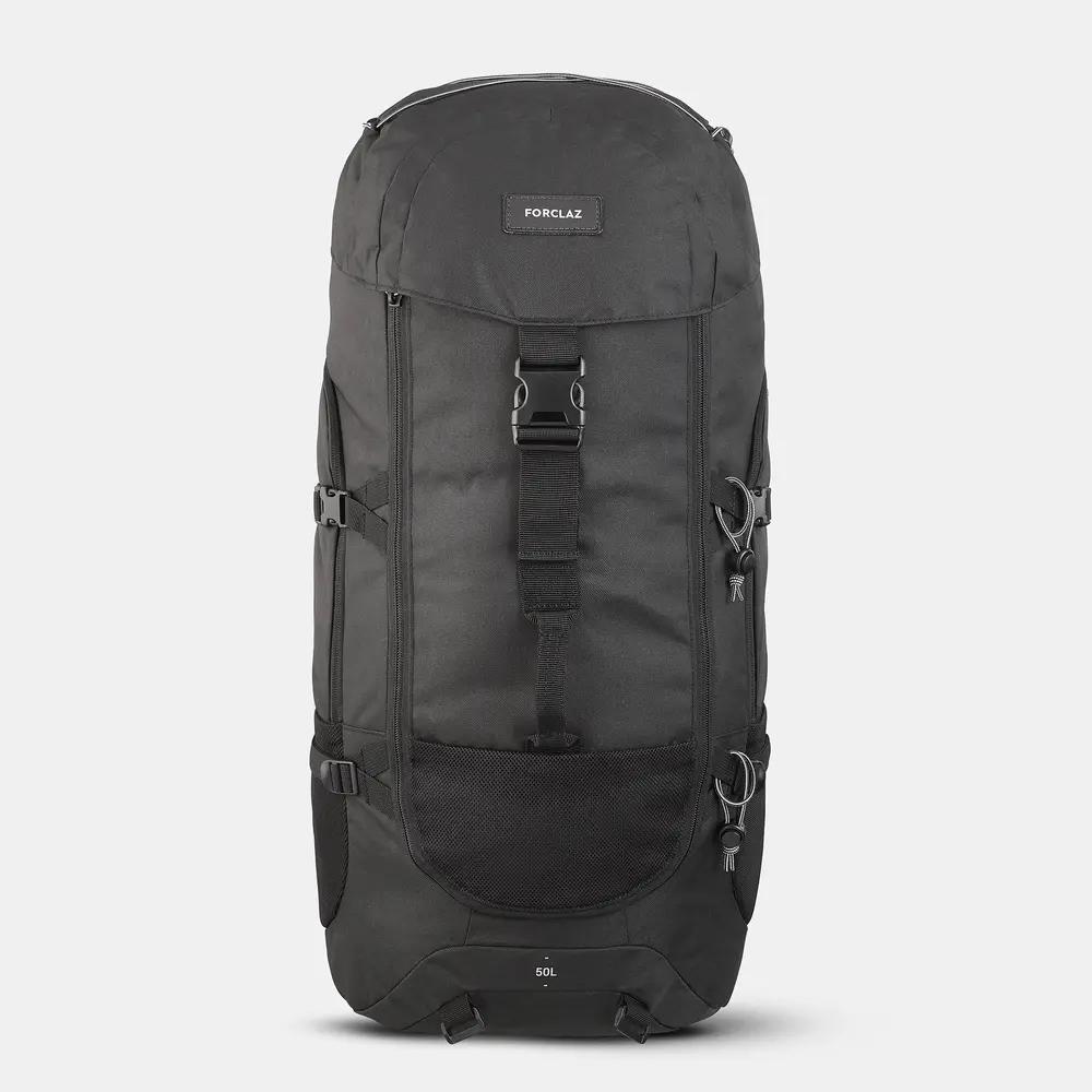 DECATHLON50L TRAVEL 100 Outdoor Bag Travel Backpack Black Unisex Style
