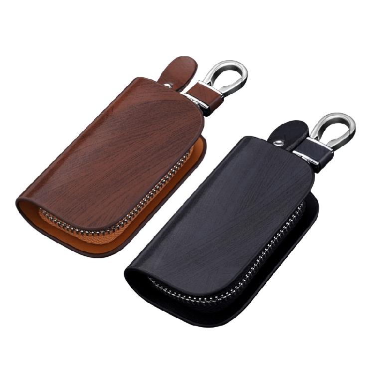 Brown Leather Cover Auto Car Remote Key Fob Case Bag Fob Bag