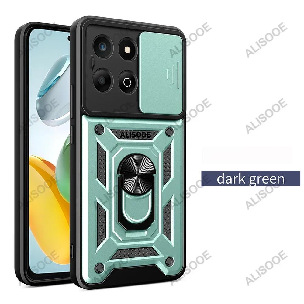 Funda for Honor X8C X7C 4G Чехол-слайдер для объектива камеры Кольцо-подставка Держатель Противоударный чехол для телефона Honor X7C Capa for Honor X8C