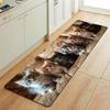 Non-Slip Waterproof Kitchen Mat with Kitten Print - Thick Cushioned Anti-Fatigue Comfort, Heavy Duty, 60cm X 180cm