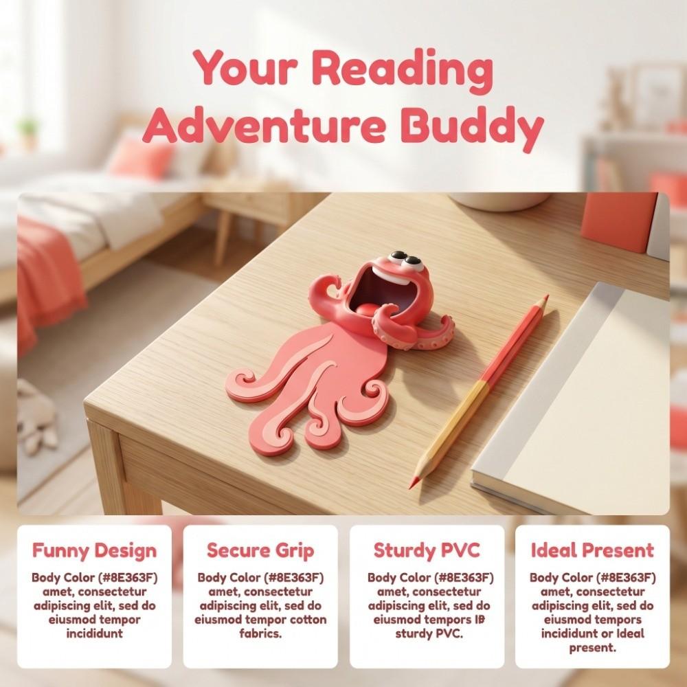 Soft PVC material Animal Bookmark 3D three-dimensional modeling PVC Bookmark Book reading marking