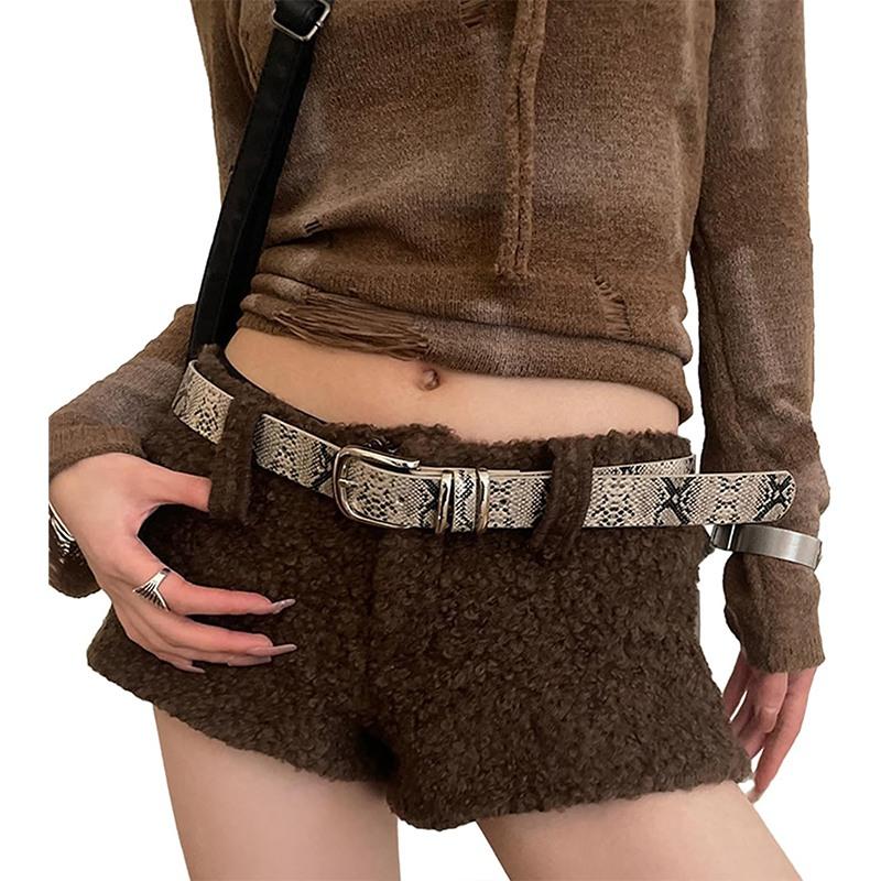 

Ремень с леопардовым принтом Женский Джинсовый Пояс One size