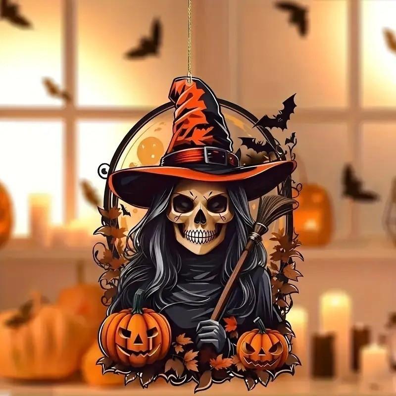 Car Halloween Decoration Acrylic Pumpkin Pendant Interior Decoration Supplies