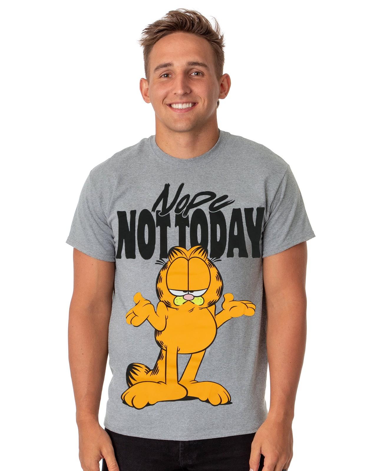 Garfield T-Shirt Men s Nope Not Today Big and Tall Graphic Print Tee XXL